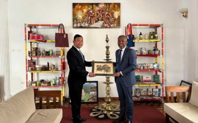 Myanmar Ambassador to Ethiopia H.E U Aung Min Oo paid a courtesy call on Sri Lanka Ambassador