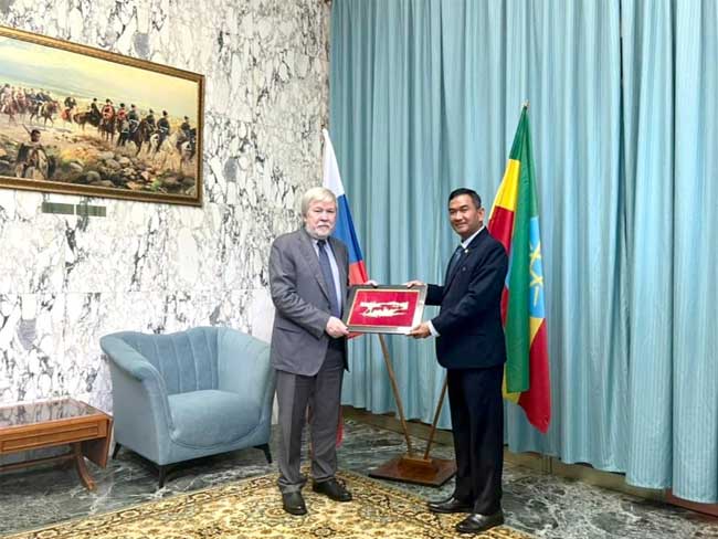 Ambassador of the Republic of the Union of Myanmar to Ethiopia pays a courtesy call on Ambassador of the the Russian Federation to Ethiopia