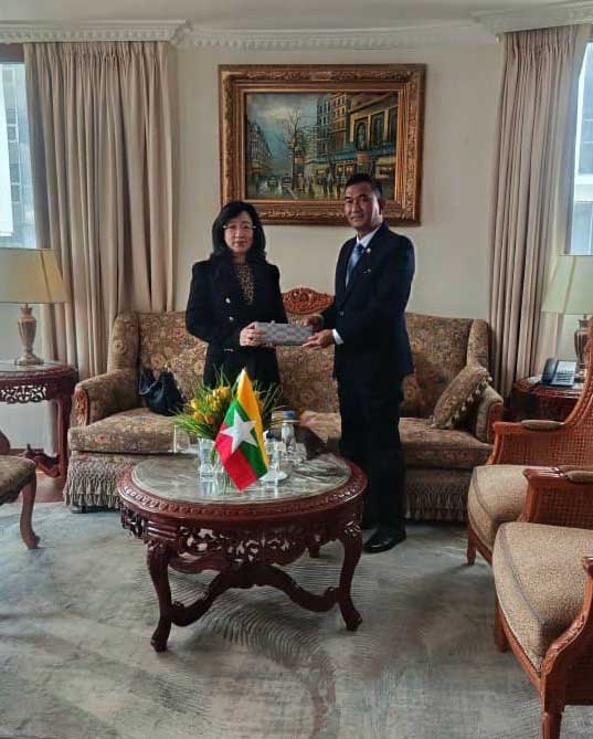 Myanmar Ambassador receives Director-General and the delegation from the South Asia, Middle Ease and Africa Department of the Ministry of Foreign Affairs of Thailand