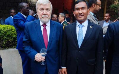 H.E U Aung Min Oo, Myanmar Ambassador to the Federal Democratic Republic of Ethiopia attends the National Day of Russian Federation