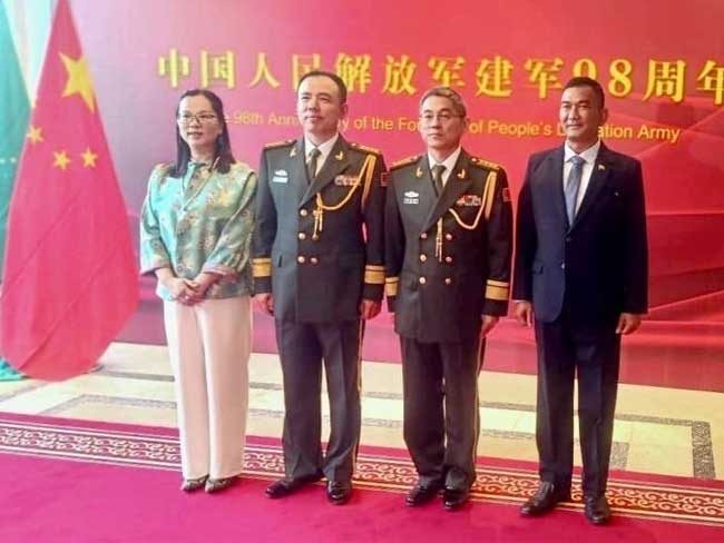 H.E U Aung Min Oo, Myanmar Ambassador to the Federal Democratic Republic of Ethiopia attends the occasion of the 98th Anniversary of the Founding of the Chinese People’s Liberation Army