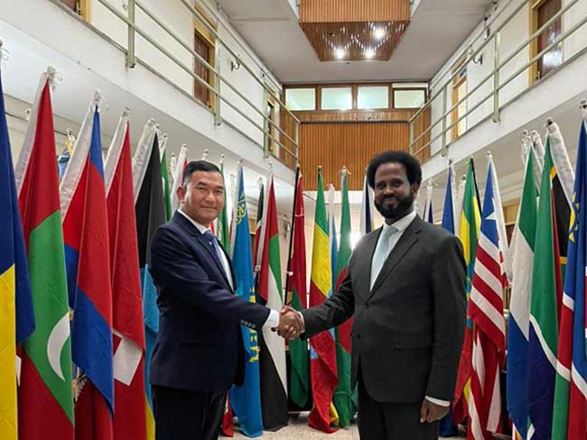 Ambassador of the Republic of the Union of Myanmar to Ethiopia pays a courtesy call on Director-General of Middle Eastern, Asian and Pacific Countries’ Affiars of the Ministry of Foreign Affairs of Ethiopia