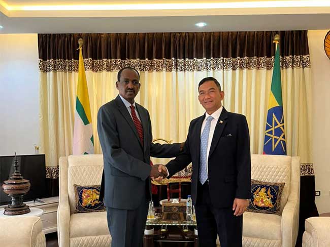 Ambassador of the Republic of the Union of Myanmar to Ethiopia receives Ambassador and the Special Envoy of the OSC Secretary-General for Multilateral Affairs